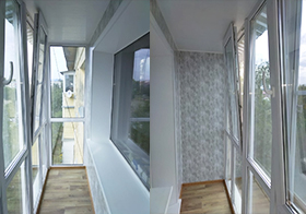 Внутренняя отделка балкона, г. Бийск, Ломаносова